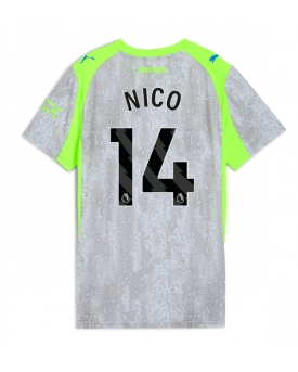Billige Fotballdrakt Manchester City Nico Gonzalez #14 Replika Tredjedrakt Dame 2025-26 Kortermet Billige Fotballdrakt Manchester City Nico Gonzalez #14 Replika Tredjedrakt Dame 2025-26 Kortermet
